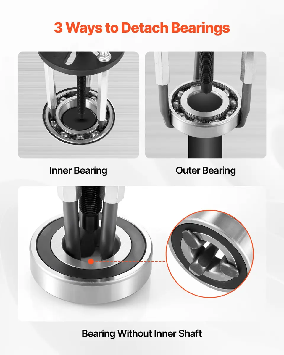 VEVOR 21-in-1 Bearing Puller Set | Heavy Duty 3-Jaw Disassembly Tool for Automotive Bearings - view 2