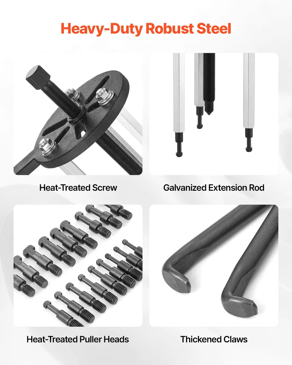 VEVOR 21-in-1 Bearing Puller Set | Heavy Duty 3-Jaw Disassembly Tool for Automotive Bearings - view 4