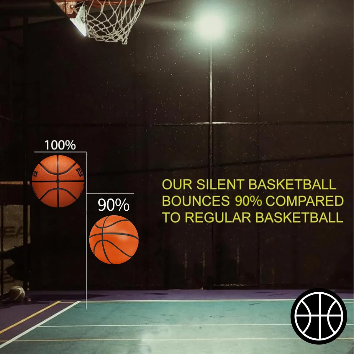 Rzkipdy Silent Basketball Size 5 (27.5") | Noise-Free Indoor Training for All Ages - view 5