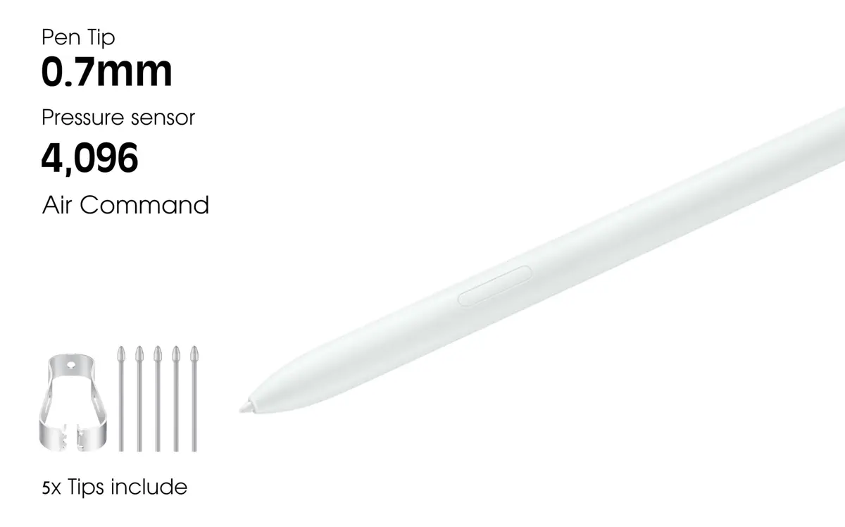 yelzoolny Mint S Pen Replacement for Samsung Galaxy Tab S9 FE & S10 FE | 0.7mm Fine Tip, Magnetic Attraction - view 2