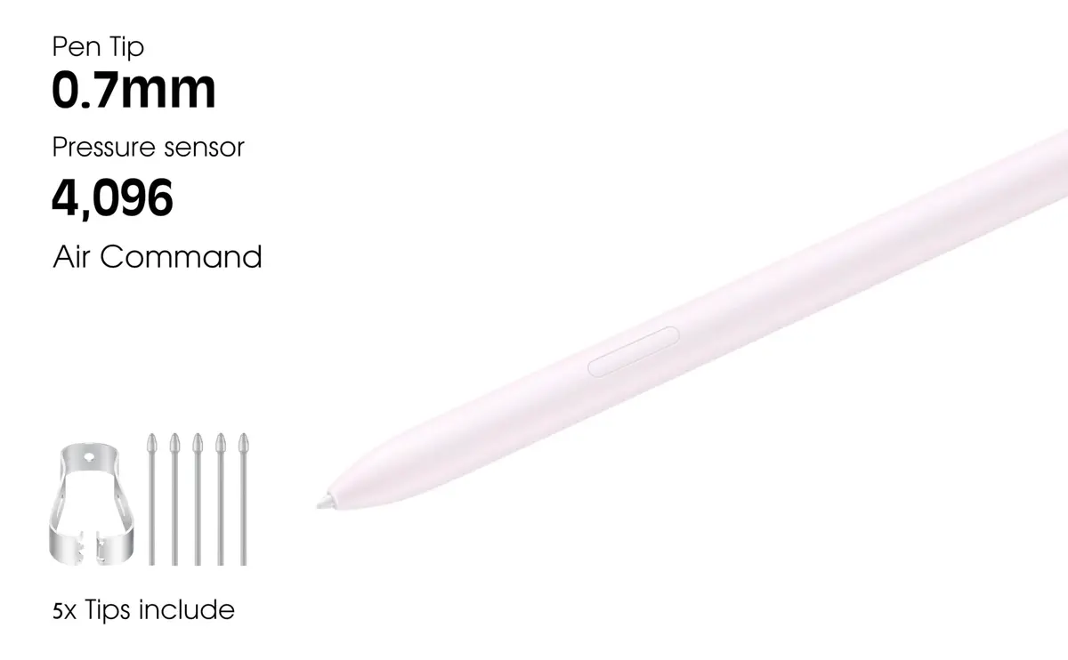 yelzoolny Galaxy Tab S9 FE S Pen Replacement Lavender | Air Command, Magnetic Attraction, Precision Tip - view 2