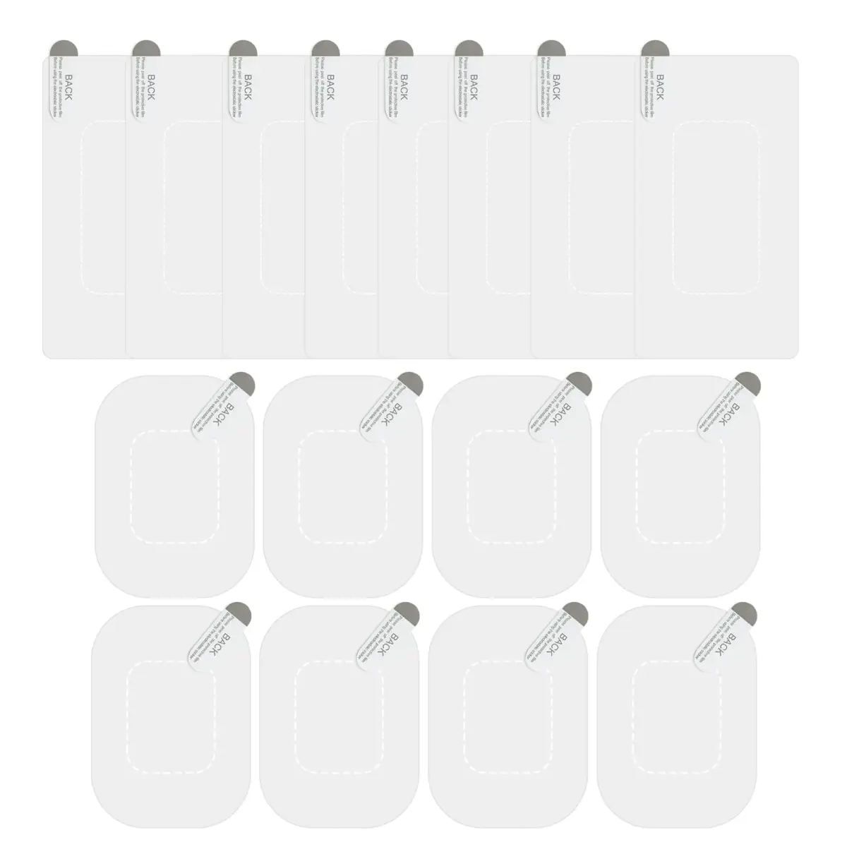GUGUMO 16-Pack Dash Cam Windshield Sticker Kit with 2 Sizes | Static Cling for Secure HUD Mounting - view 7