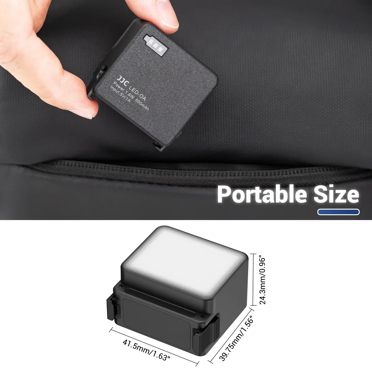 JJC Magnetic LED Light for DJI Osmo Action 5Pro 4 3 | Waterproof, SOS Mode, Rechargeable - view 8