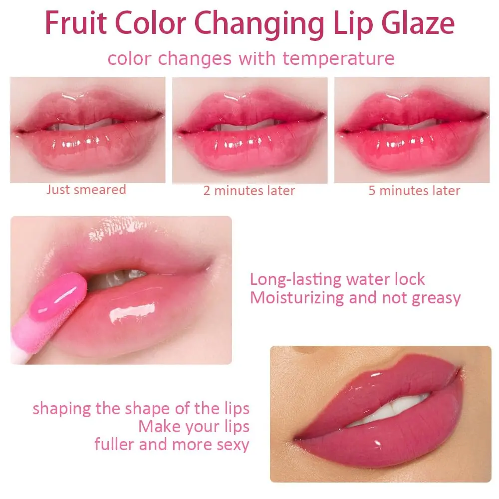 BINGBRUSH Fruity Color Changing Lip Gloss 3 Pack | Longlasting, Hydrating Lip Oil for Girls (1 Count) - view 5