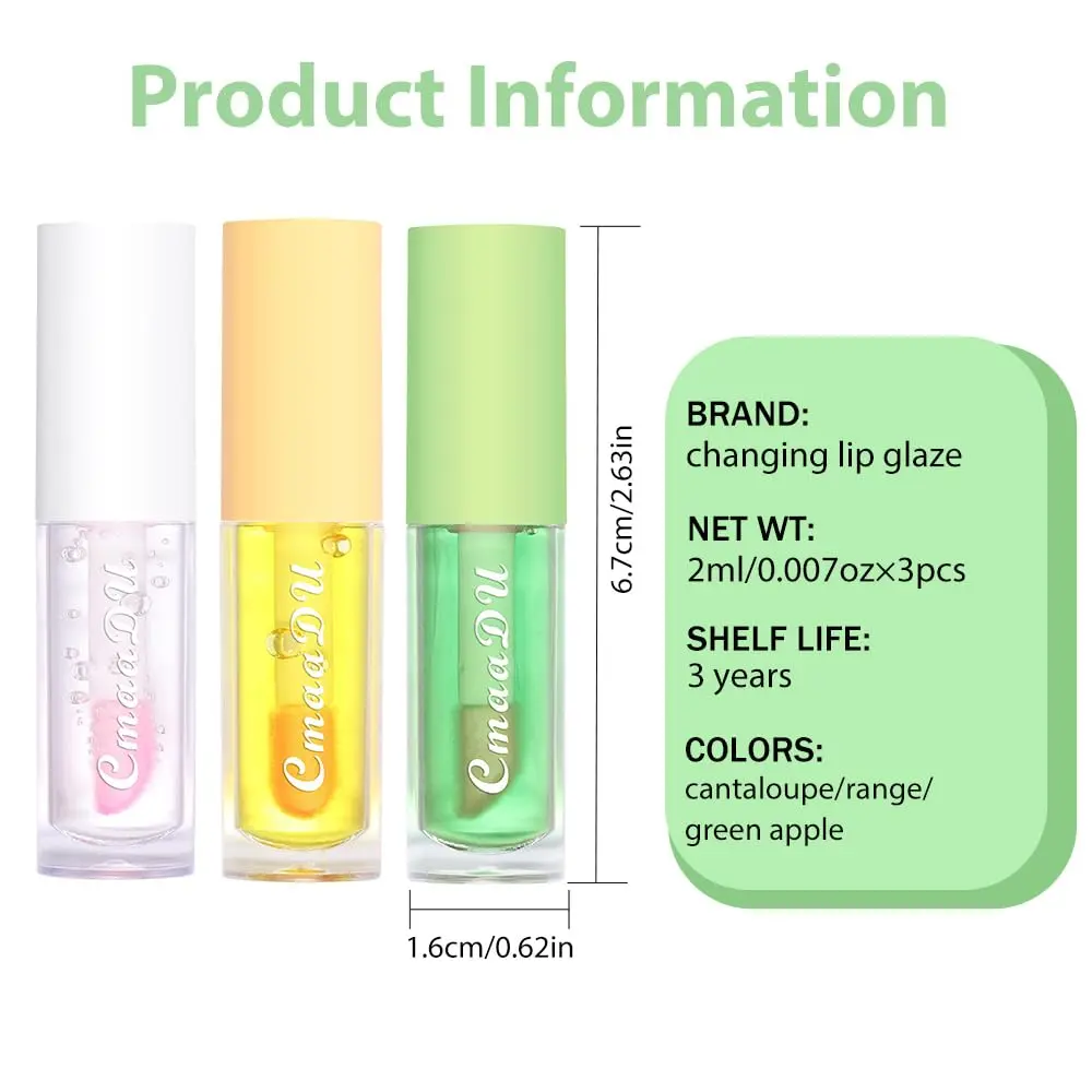 BINGBRUSH Fruity Color Changing Lip Gloss 3 Pack | Longlasting, Hydrating Lip Oil for Girls (1 Count) - view 6
