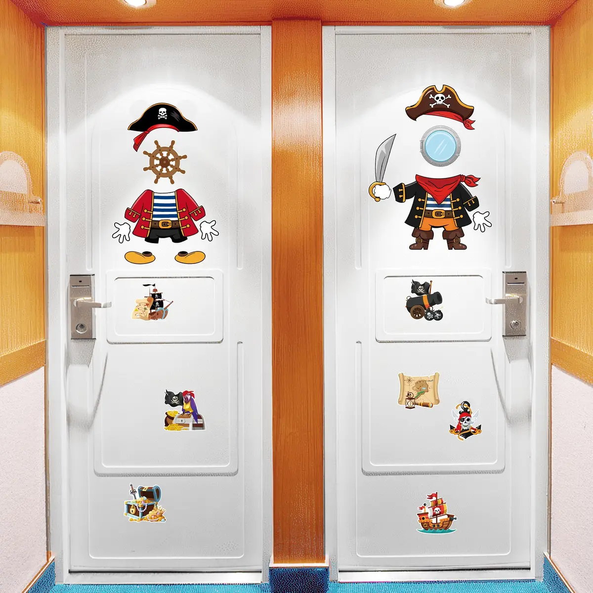 HemerVows 19 Pcs Pirate Dress-Up Cruise Door Magnets | Waterproof & Reusable - view 4