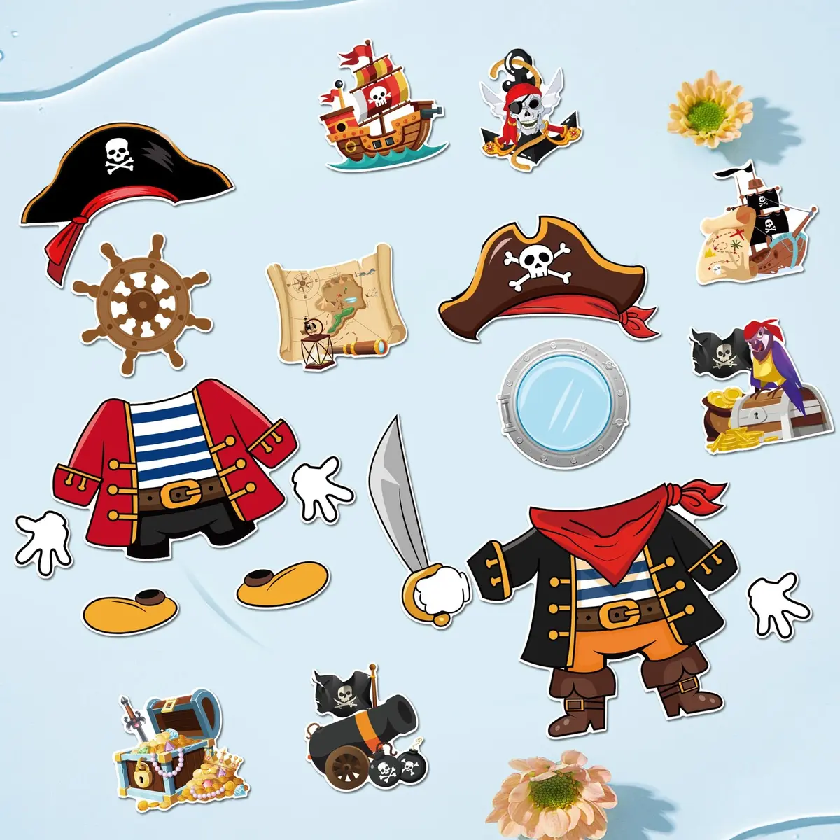 HemerVows 19 Pcs Pirate Dress-Up Cruise Door Magnets | Waterproof & Reusable - view 6