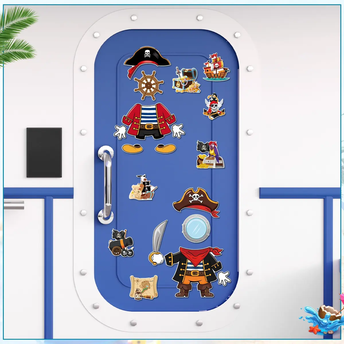 HemerVows 19 Pcs Pirate Dress-Up Cruise Door Magnets | Waterproof & Reusable - view 7