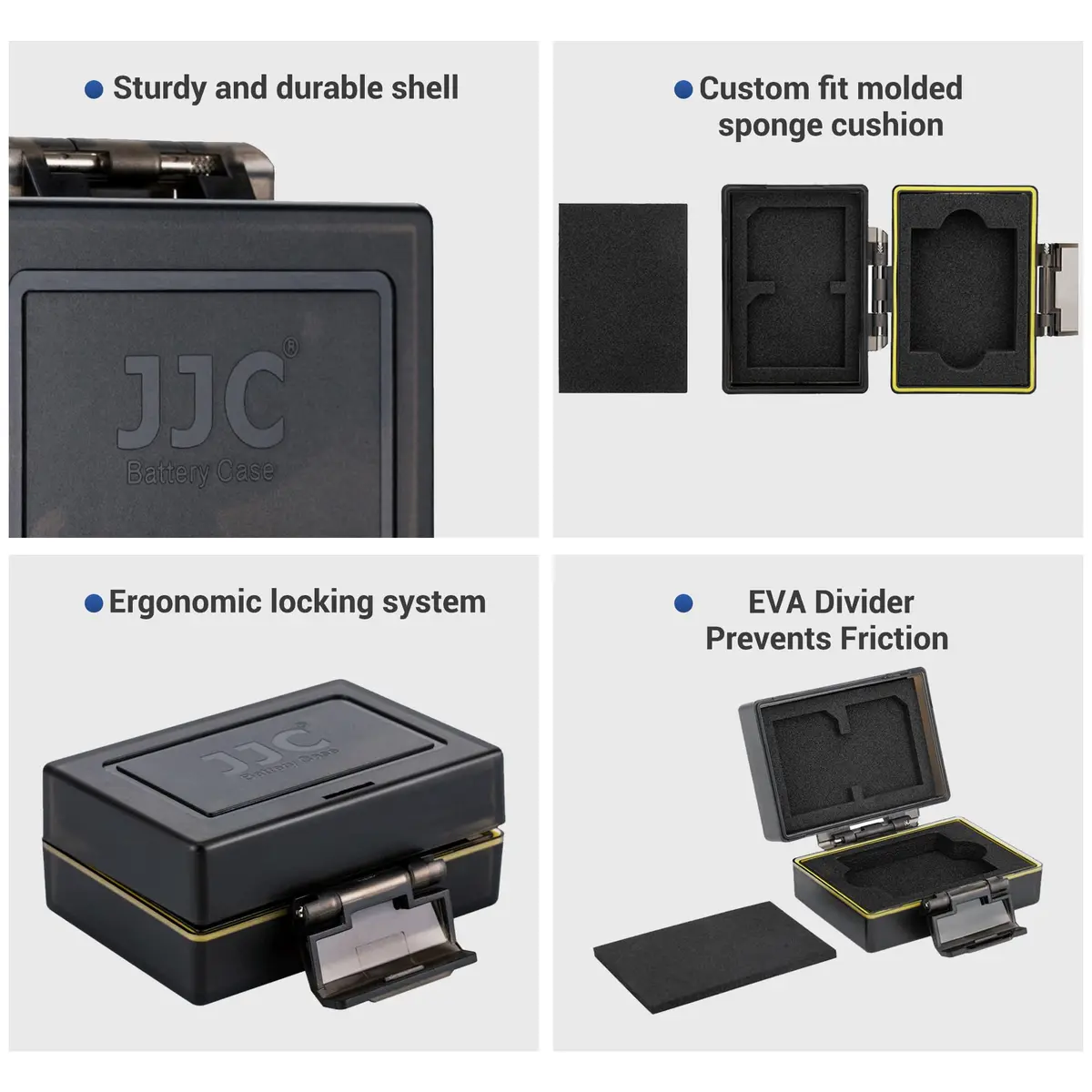JJC Camera Battery & Memory Card Storage Case for Olympus TG-7 Ricoh GR3, 2 SD Slots + 1 Battery Slot | Water-Resistant & Durable - view 2