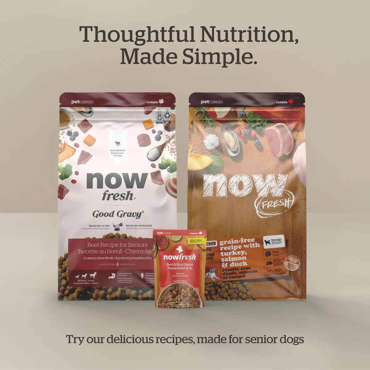 Now Fresh Good Gravy All Breed Senior Dry Dog Food, Grass-Fed Beef, 3.5 lb | Supports Joint & Weight - view 9