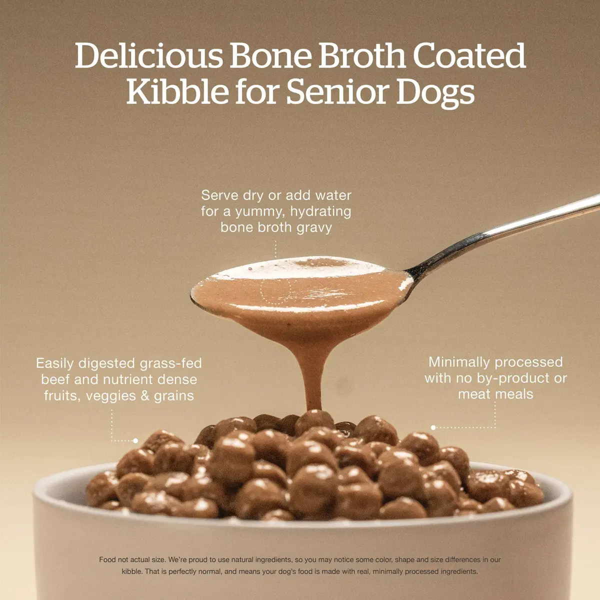 Now Fresh Good Gravy All Breed Senior Dry Dog Food, Grass-Fed Beef, 3.5 lb | Supports Joint & Weight - view 4