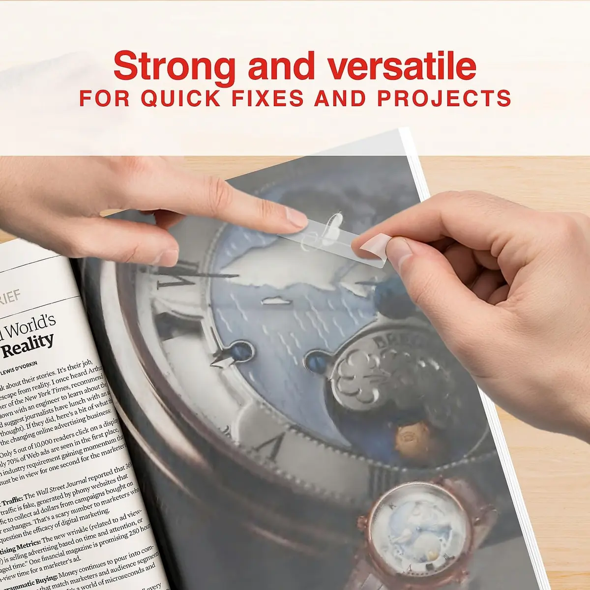 Staples Invisible Clear Tape with Dispenser 0.75in x 18yds | Seamless Office Adhesive - view 5