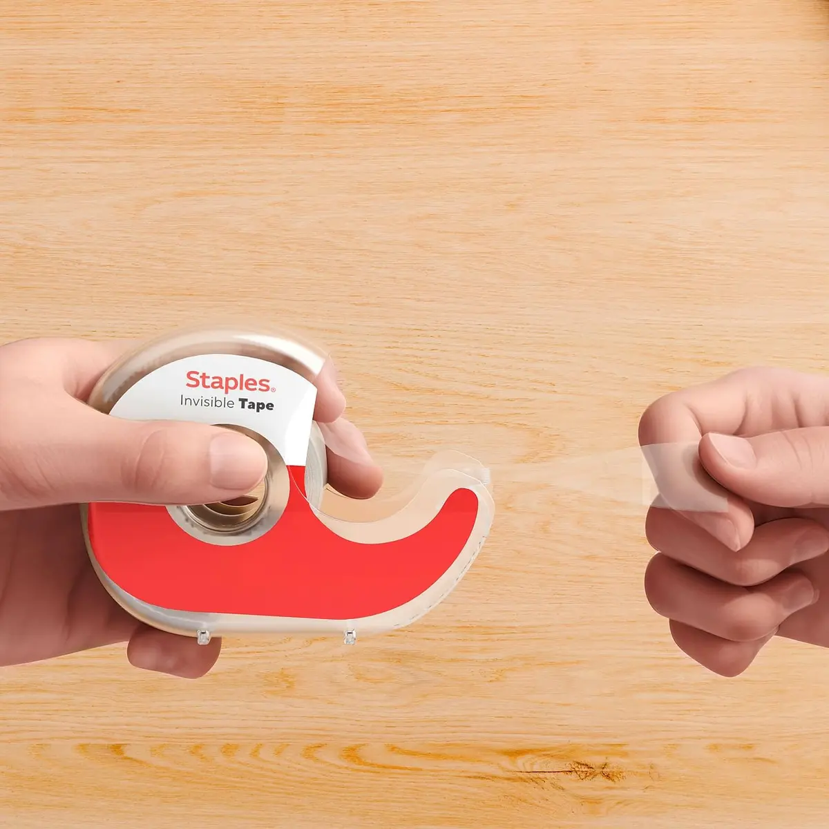 Staples Invisible Clear Tape with Dispenser 0.75in x 18yds | Seamless Office Adhesive - view 3