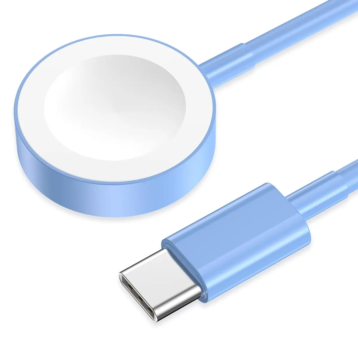 Amasuki Blue USB C Magnetic Fast Charging Cable for Apple Watch 1m (3.3ft) | Compatible with Series 1-10 & Ultra - main product image