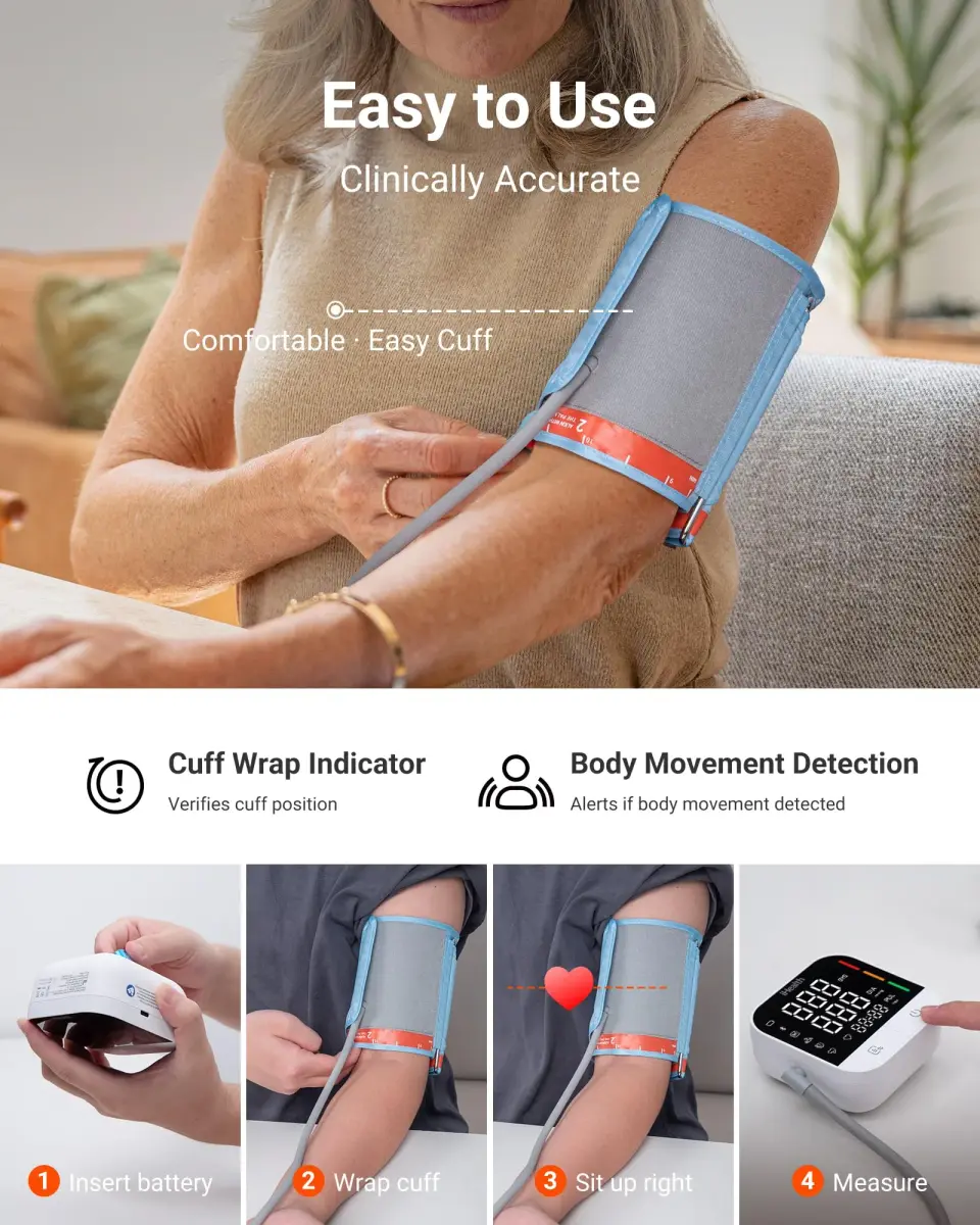 iHealth Track Pro Upper Arm Blood Pressure Monitor with App Sync & HD Screen | Clinically Accurate - view 4