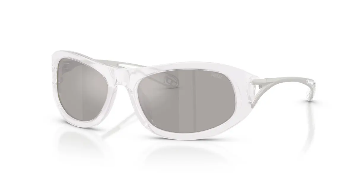 Diesel DL2007U Cat Eye Sunglasses 57 mm | Mirrored Silver UV Protection - view 2