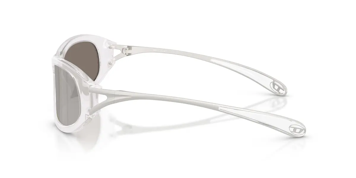 Diesel DL2007U Cat Eye Sunglasses 57 mm | Mirrored Silver UV Protection - view 3