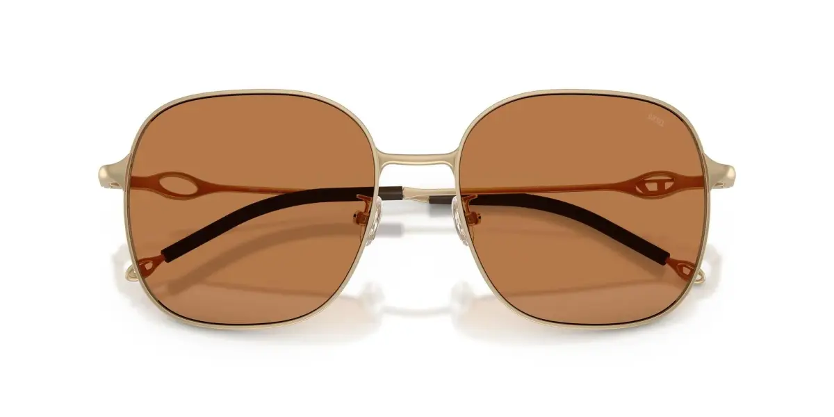 Diesel DL1010D Square Sunglasses Matte Gold/Brown 58 mm | Authentic Import for India - view 5