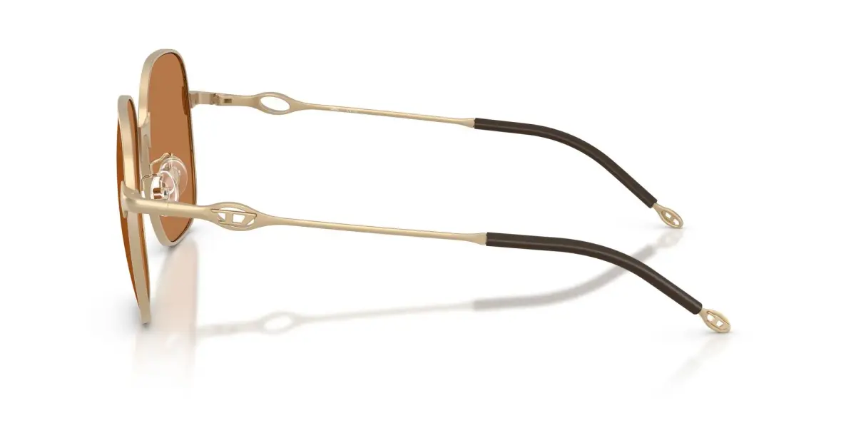 Diesel DL1010D Square Sunglasses Matte Gold/Brown 58 mm | Authentic Import for India - view 3