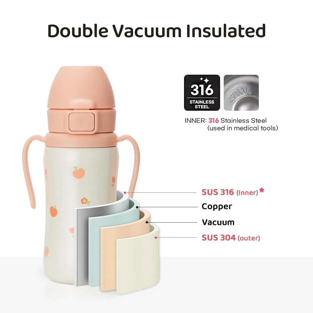 GROSMIMI Stainless Steel Baby Straw Cup 10oz | Spill-Proof, 12M+ Balloon - view 5