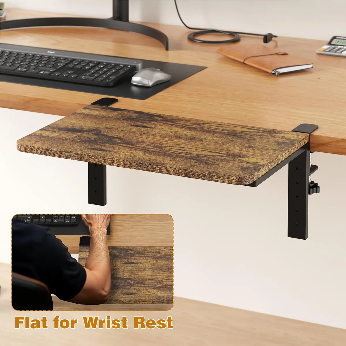 ART-GIFTREE Clamp-On Desk Shelf 38.1 cm (15 inch) | Height-Adjustable Monitor Stand with 20kg Load Capacity - view 6