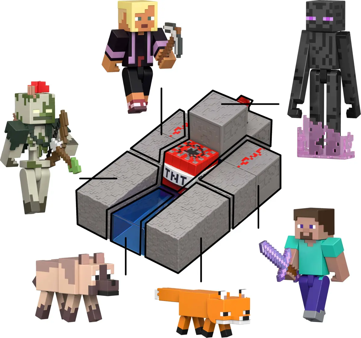 Mattel Minecraft Toys, Steve Action Figure & Accessories | 3.25-inch Scale Collectible for Kids 6+ - view 5