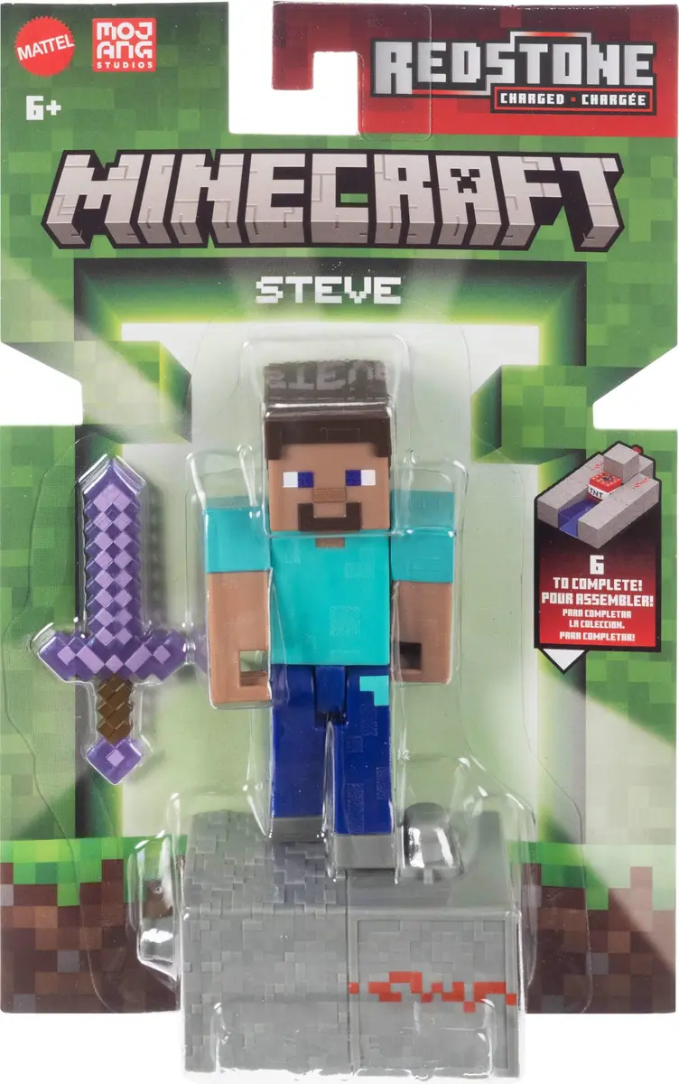 Mattel Minecraft Toys, Steve Action Figure & Accessories | 3.25-inch Scale Collectible for Kids 6+ - view 6