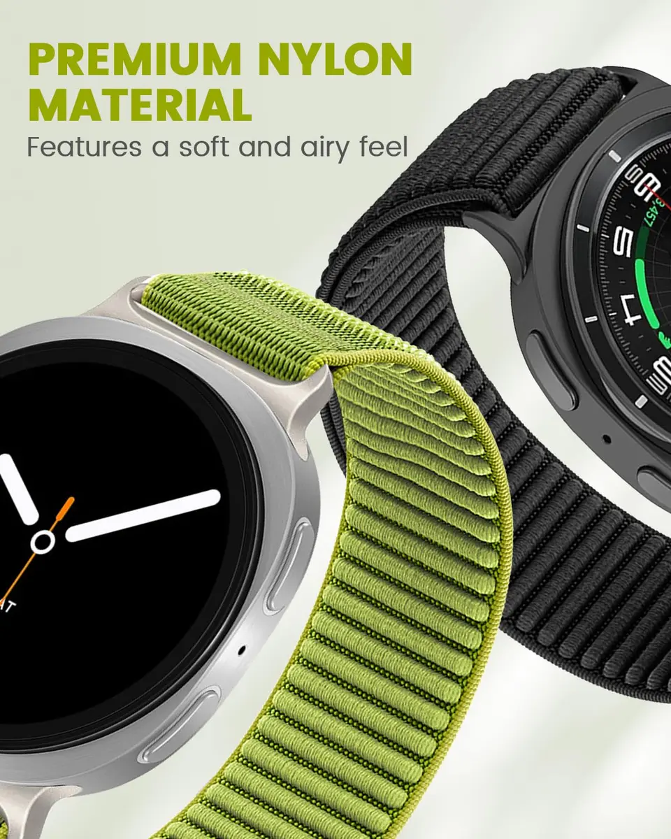 MAKCPOIMER Nylon Loop Sport Band Compatible with Samsung Galaxy Watch9/8/8 Classic 40mm/44mm/46mm | Breathable & Adjustable - view 2