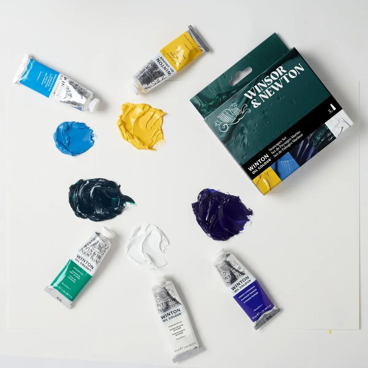 Winsor & Newton Winton Oil Color Paint Set, Seascape, 5 x 37ml Tubes | Vibrant, Lightfast & Large Volume - view 2