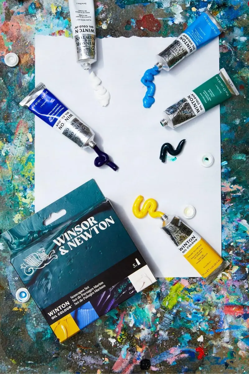 Winsor & Newton Winton Oil Color Paint Set, Seascape, 5 x 37ml Tubes | Vibrant, Lightfast & Large Volume - view 3