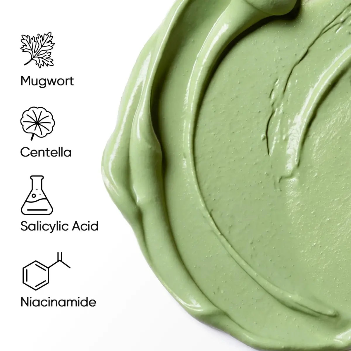 SKINTIFIC Mugwort Clay Stick Face Mask with Centella & Salicylic Acid | Calms Redness & Pores, 40g (1.41 Oz) - view 2