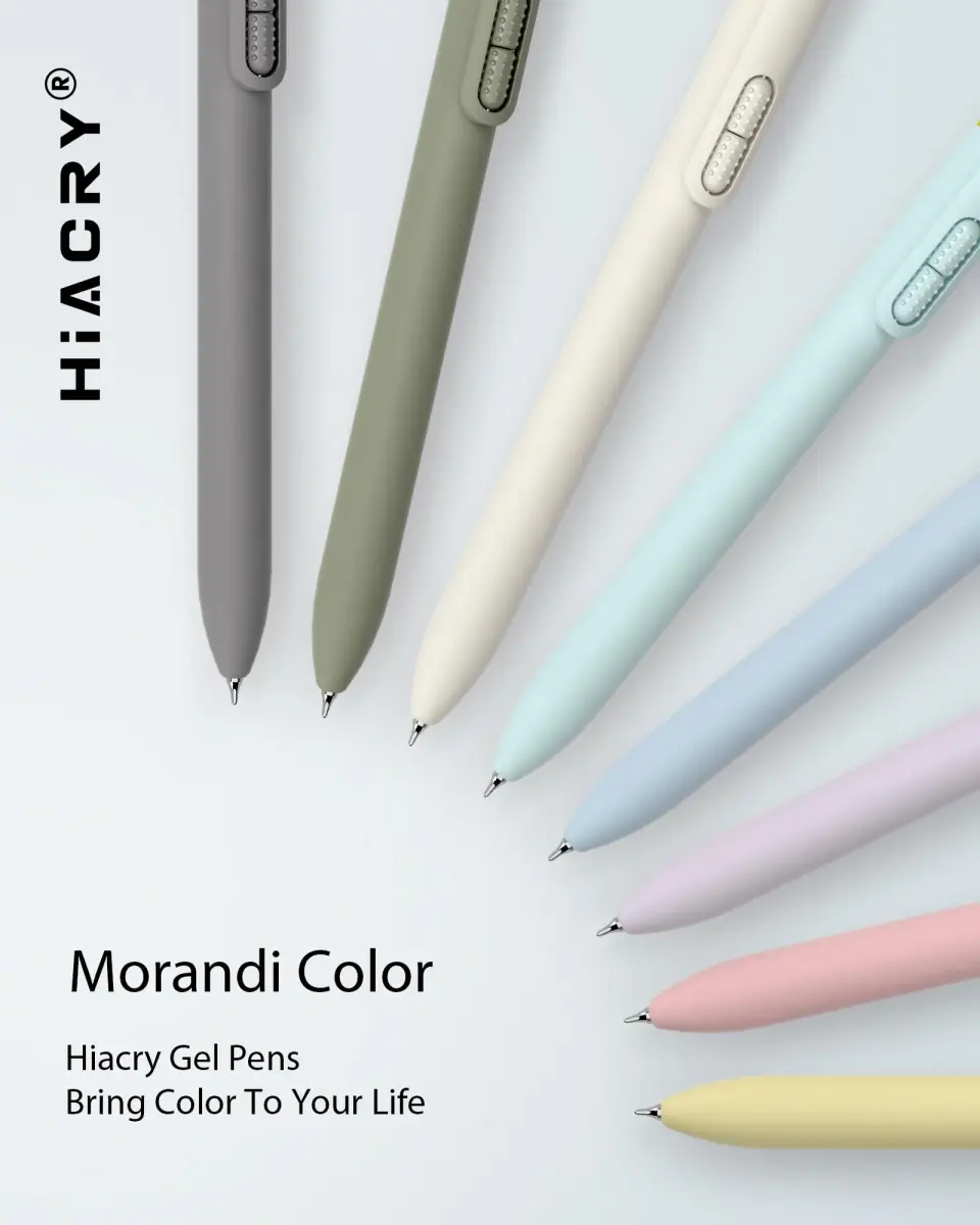 Hiacry Gel Ink Pens, 8 Pcs, 0.7mm Fine Point, Black Ink | Smooth Writing, Quick-Dry, Aesthetic Journaling Pens - view 7