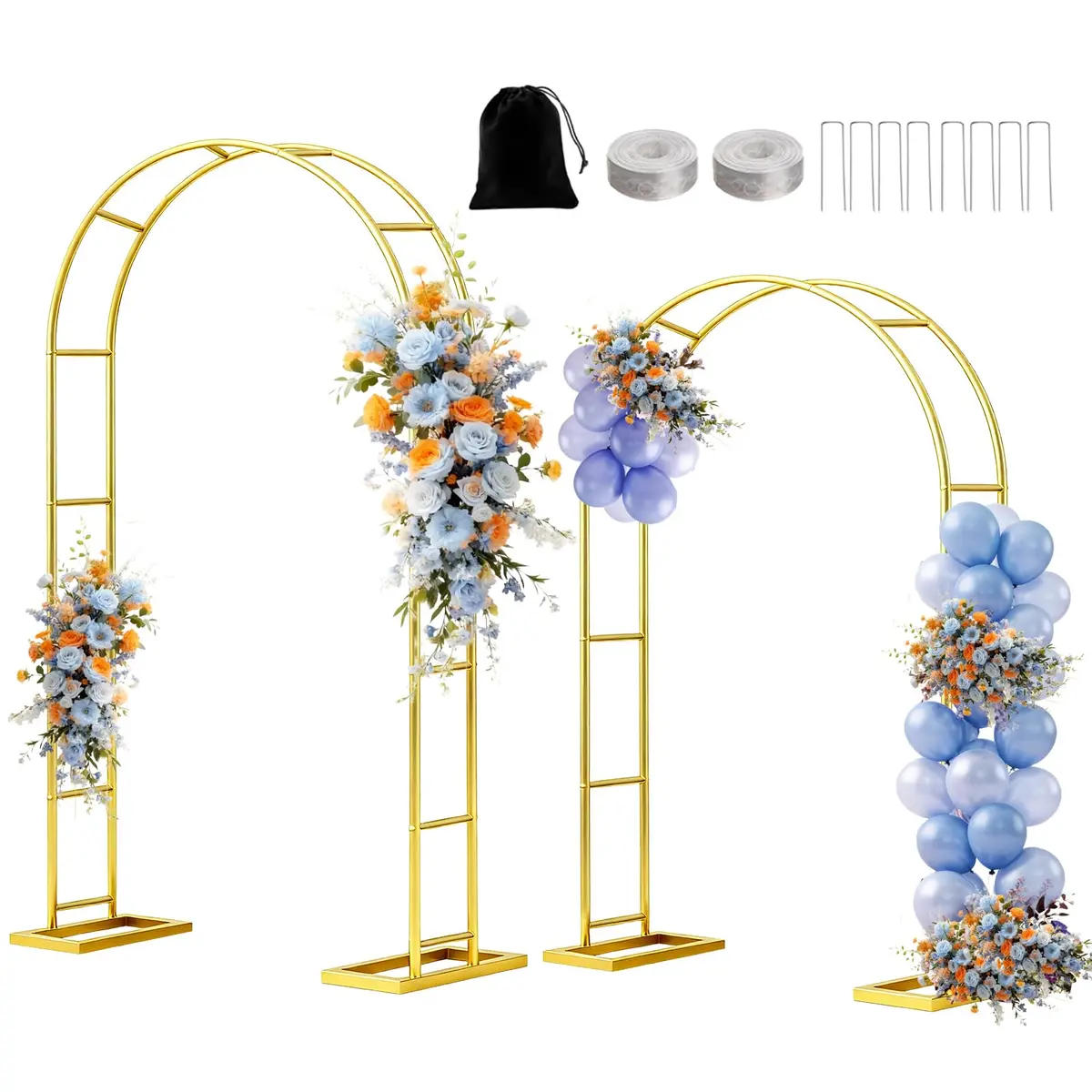 Nisoger Metal Wedding Arch 6 ft & 7.2 ft | Durable Steel Frame for Weddings & Events - main product image