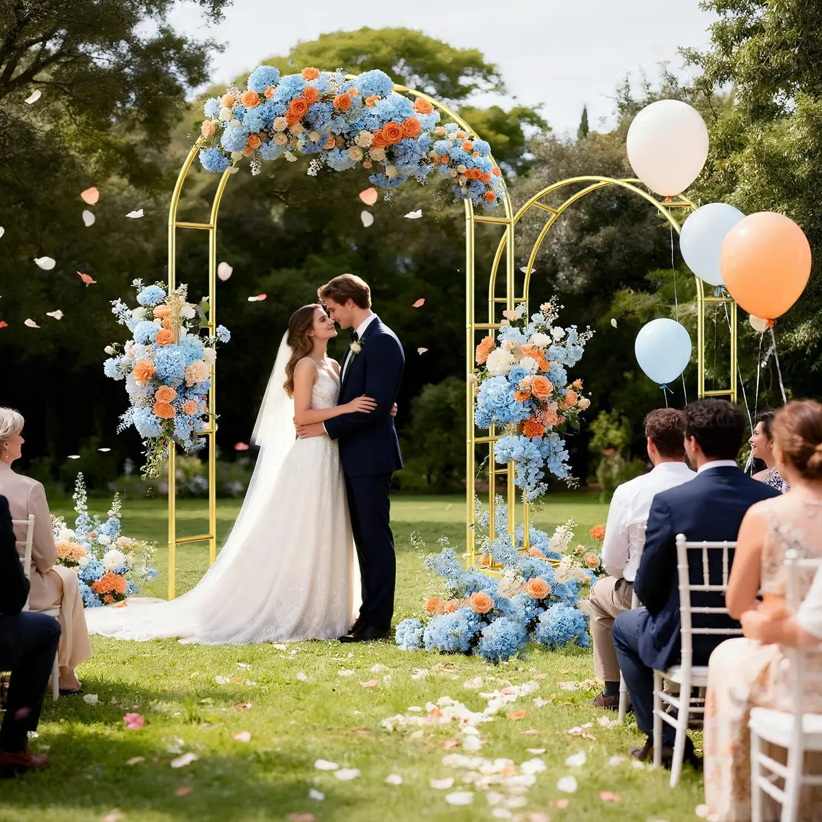 Nisoger Metal Wedding Arch 6 ft & 7.2 ft | Durable Steel Frame for Weddings & Events - view 2