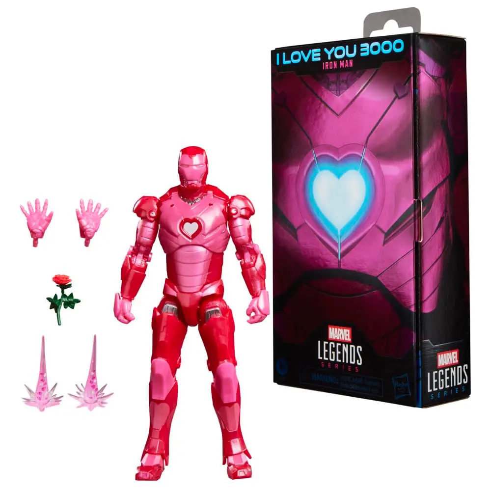 Marvel Legends Series I Love You 3000 Iron Man 6-Inch Action Figure | Heart-Themed Collectible Gift - view 3