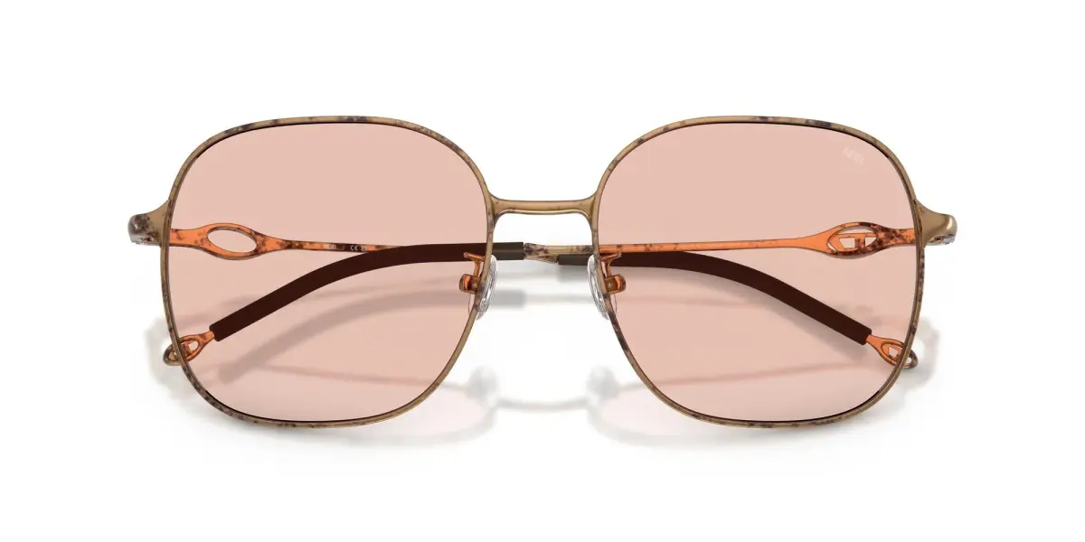Diesel DL1010D Square Sunglasses Paper Transparent Bronze/Pale Rose 58mm | UV Protection - view 5