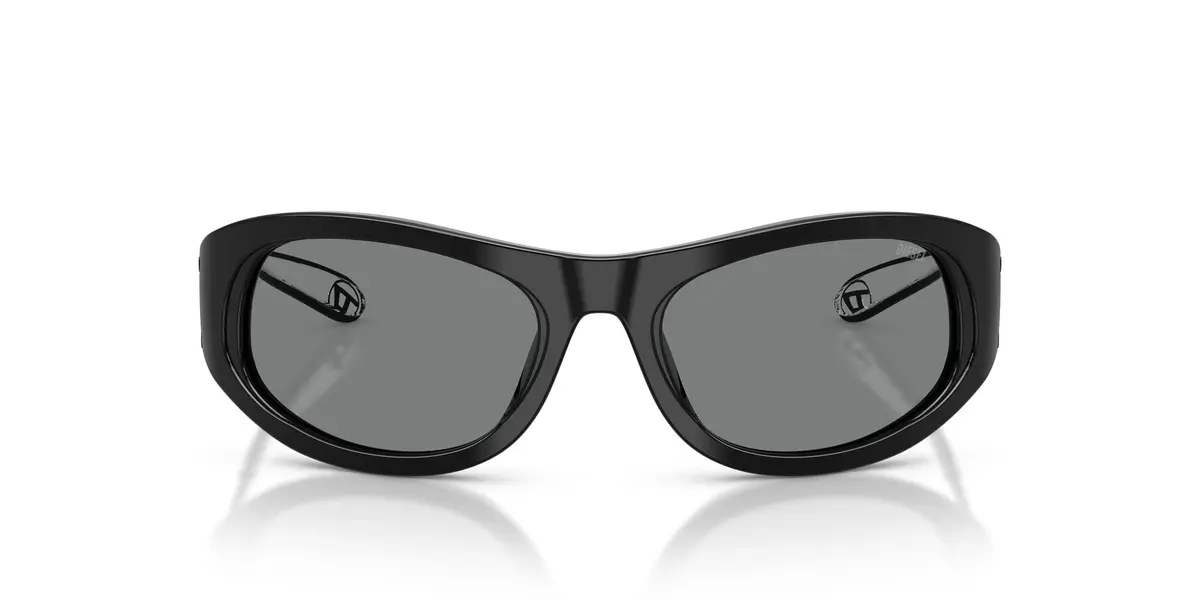 Diesel DL2007U Universal Fit Sunglasses 57 mm | Cat Eye, UV Protection, Black/Dark Grey - main product image