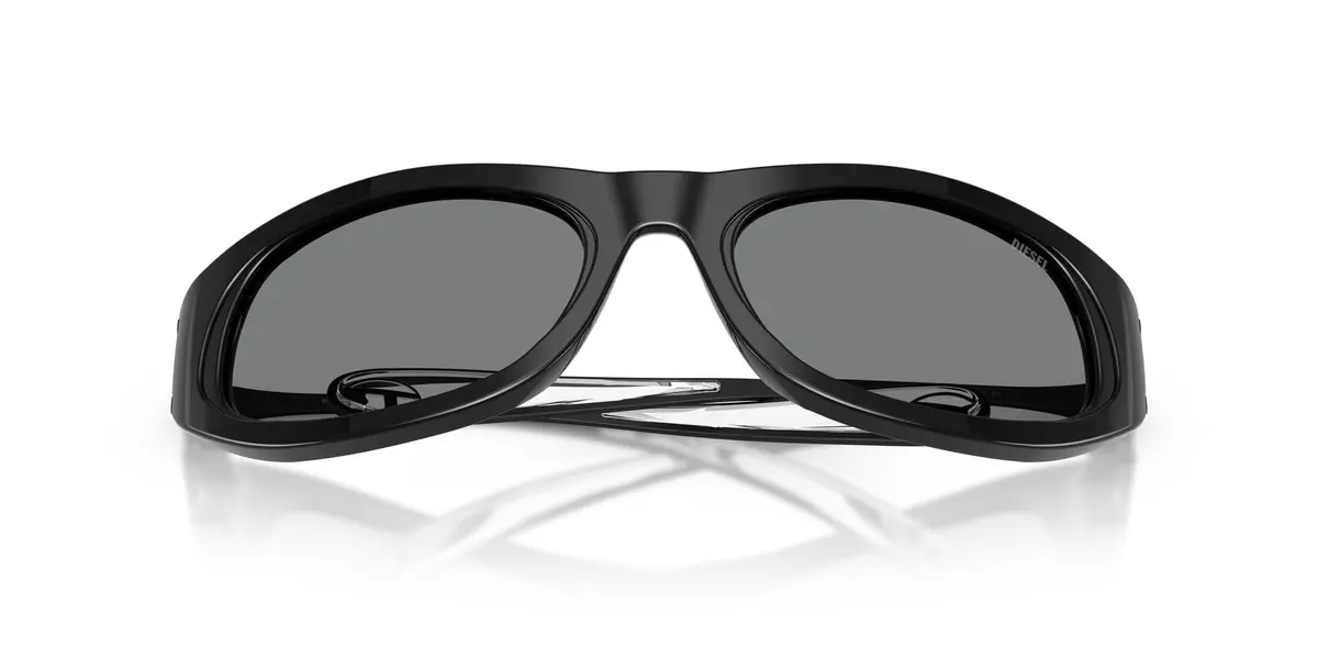 Diesel DL2007U Universal Fit Sunglasses 57 mm | Cat Eye, UV Protection, Black/Dark Grey - view 5