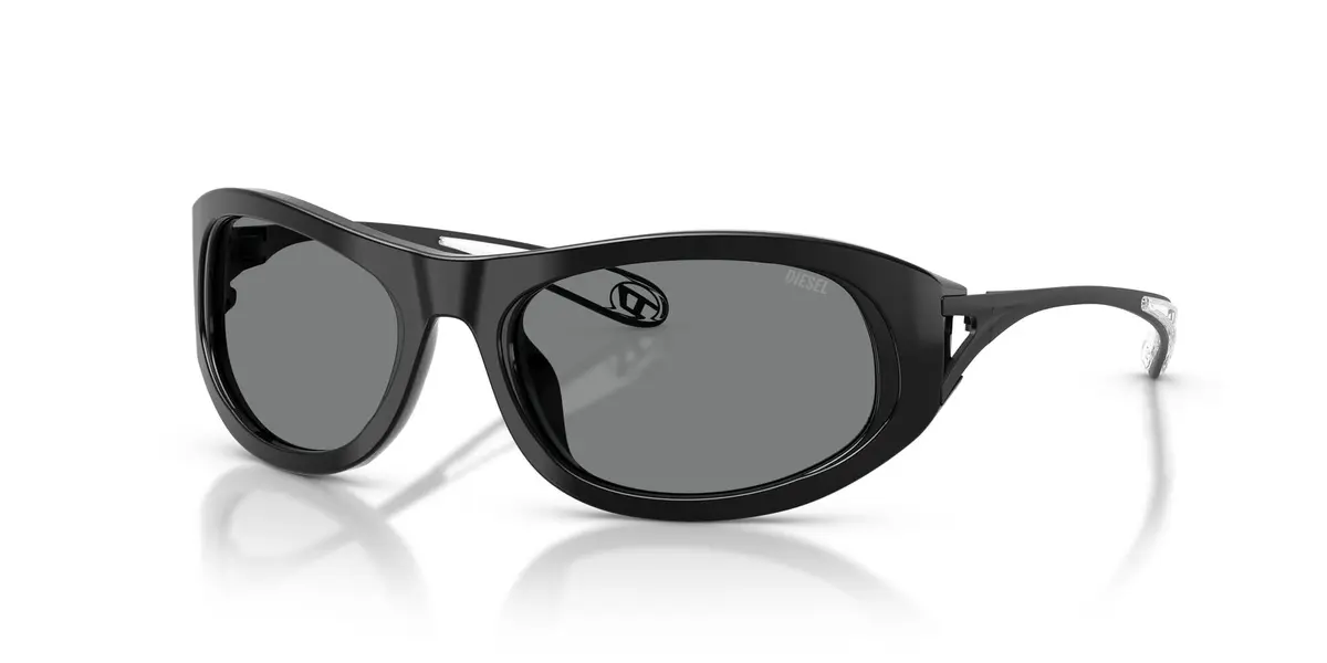 Diesel DL2007U Universal Fit Sunglasses 57 mm | Cat Eye, UV Protection, Black/Dark Grey - view 2