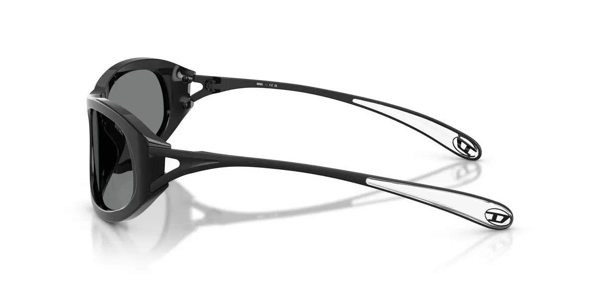 Diesel DL2007U Universal Fit Sunglasses 57 mm | Cat Eye, UV Protection, Black/Dark Grey - view 3
