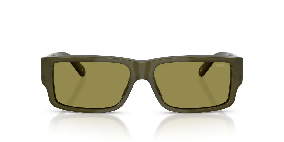 Diesel DL2003 Sunglasses, Green/Green, 57 mm | UV Protected, Unisex, Classic Style - main product image