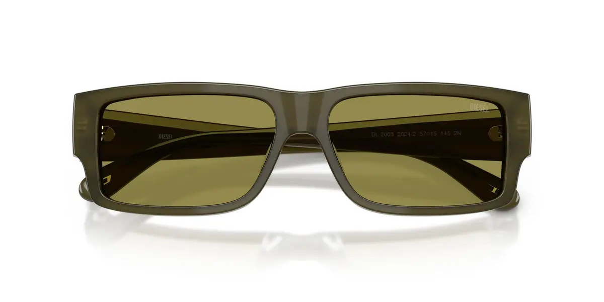 Diesel DL2003 Sunglasses, Green/Green, 57 mm | UV Protected, Unisex, Classic Style - view 5