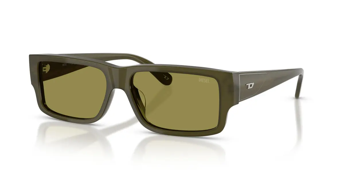 Diesel DL2003 Sunglasses, Green/Green, 57 mm | UV Protected, Unisex, Classic Style - view 2