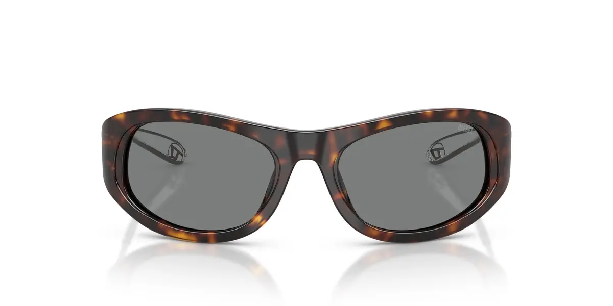 Diesel DL2007U Universal Fit Sunglasses | Havana/Dark Grey, 57 mm | 100% UV Protection - main product image