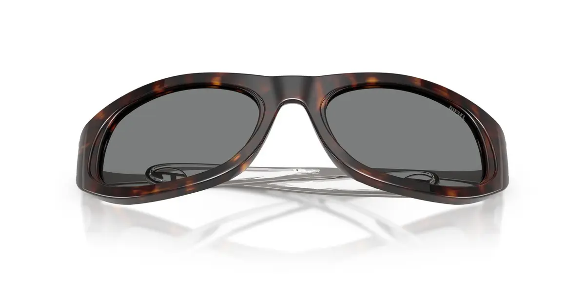 Diesel DL2007U Universal Fit Sunglasses | Havana/Dark Grey, 57 mm | 100% UV Protection - view 5