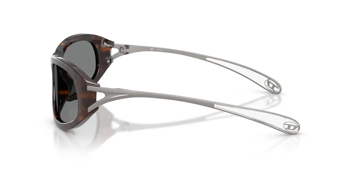Diesel DL2007U Universal Fit Sunglasses | Havana/Dark Grey, 57 mm | 100% UV Protection - view 3