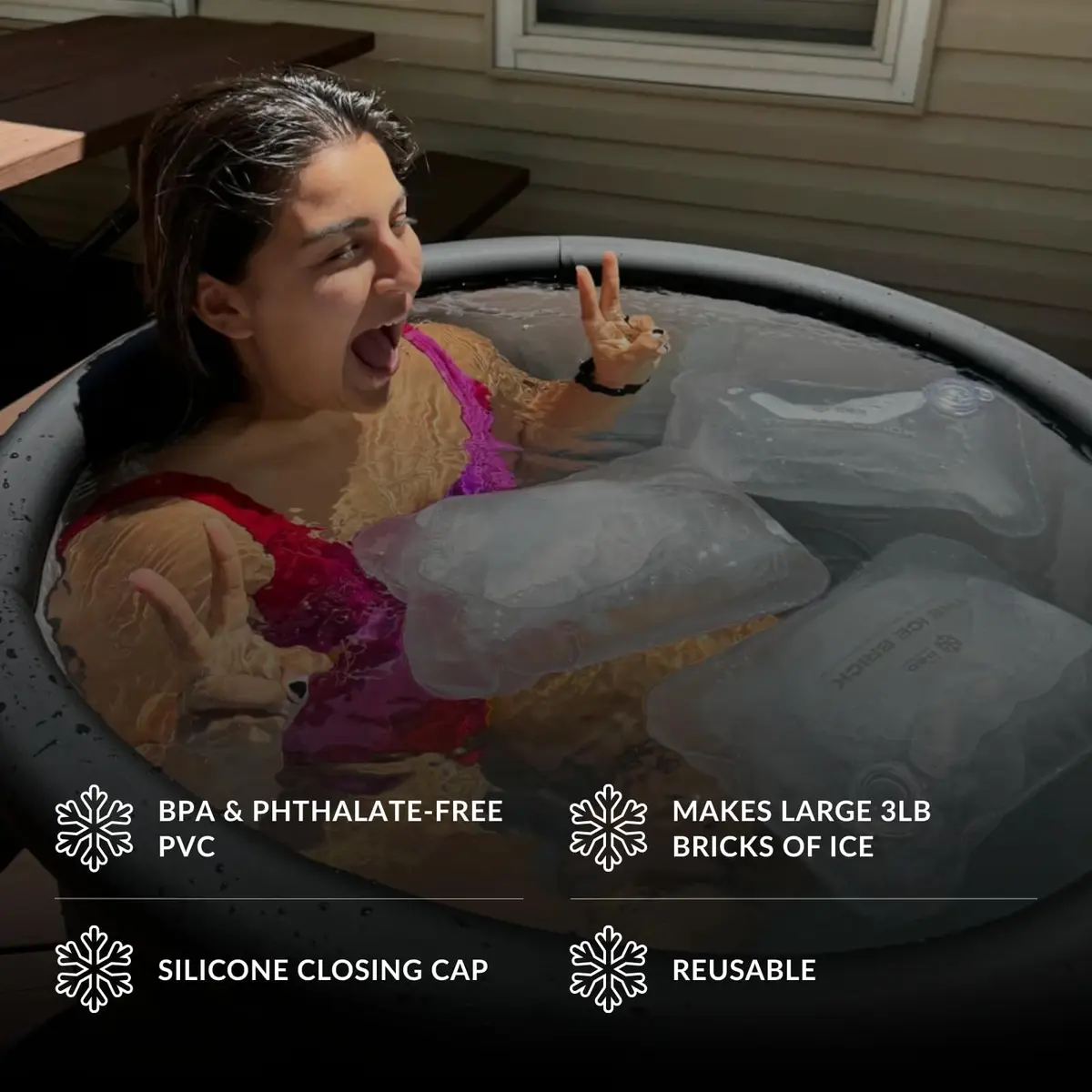 THE POD COMPANY 3-Pack Ice Brick | Reusable 3 lb Ice Blocks for Cold Plunge, Long-Lasting Cooling (en_US) - view 3