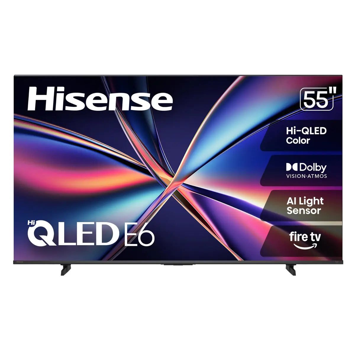 Hisense 55" E6 Cinema Series Hi-QLED 4K UHD Smart Fire TV (55E6QF) - AI Light Sensor, Dolby Vision Atmos, Voice Remote with Alexa - main product image
