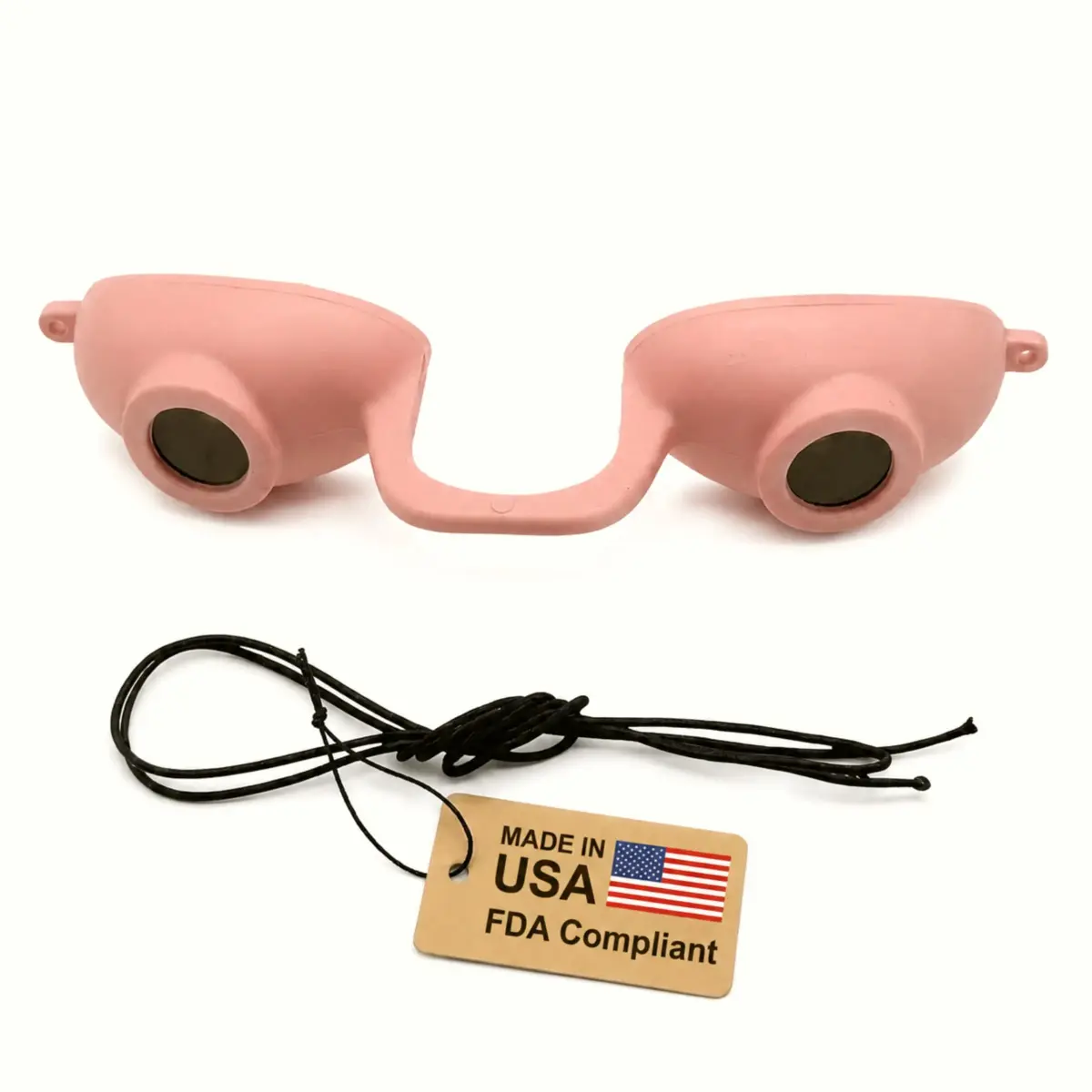 Super Sunnies Flexible UV Tanning Goggles w/Strap - Peach | Eye Protection for Tanning Beds & Red Light Therapy - main product image