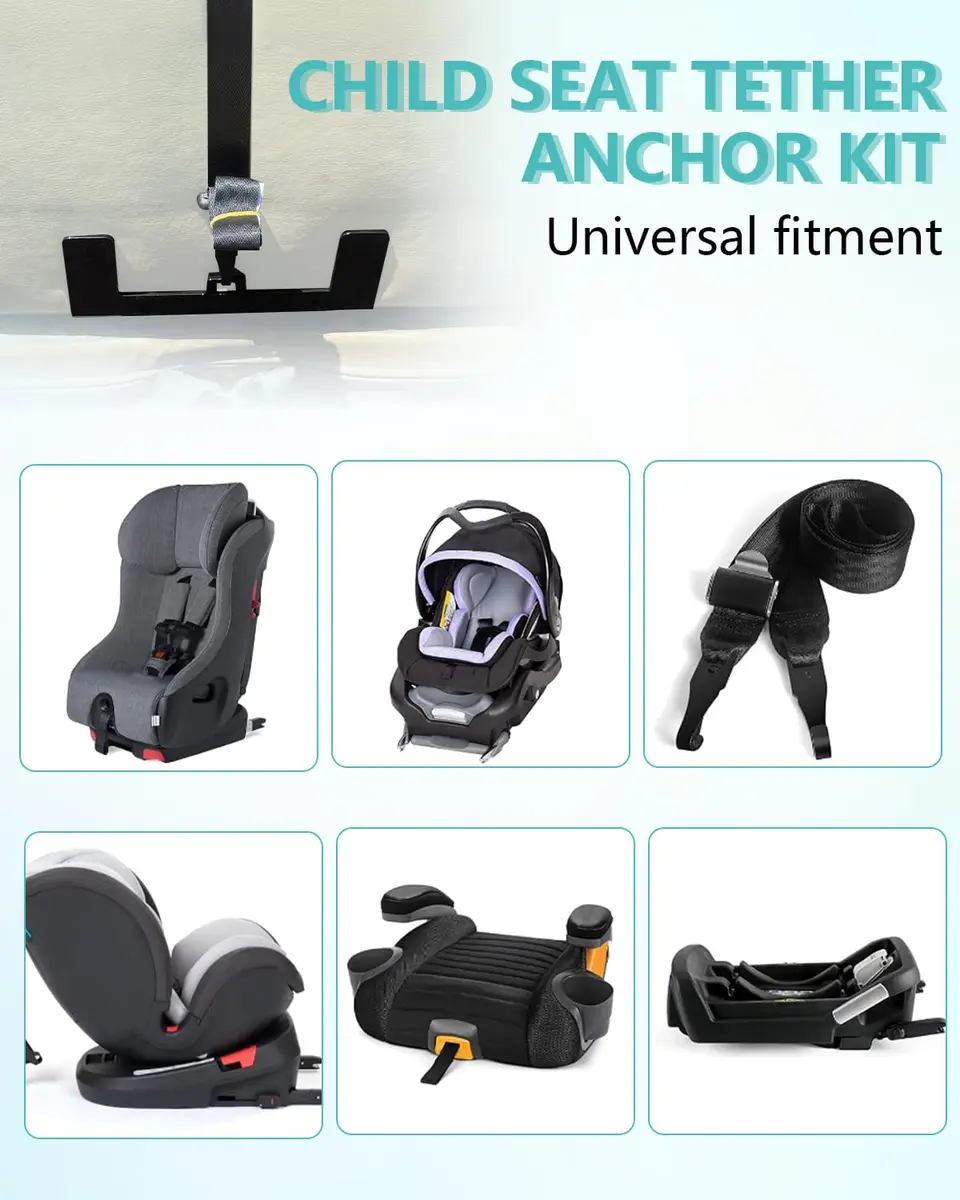 NORTHYUN Car Seat Latch Anchor Child Safety Seat Tether Kit | Universal ISOFIX Adapter for Older Vehicles - view 6